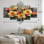 Aquarelle, pétales de rose dans le vent - roses, art mural - ensemble d'art mural moderne diamant