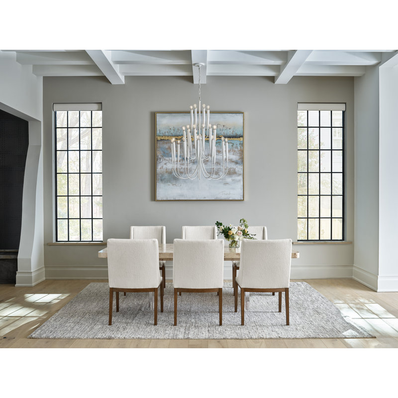86" to 106" Tranquility Burl and Acrylic Dining Table