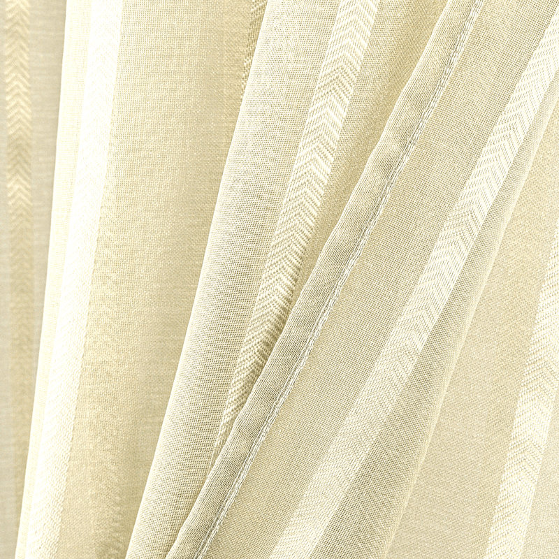 Panneau de rideau transparent avec passe-tringle Cangelosi, Beige