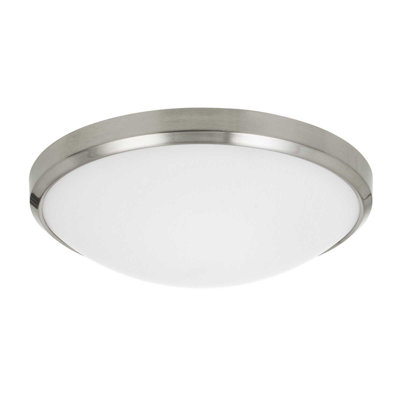Plafonnier à DEL intégré avec fabrication en verre et en métal l 15,25 po de Cal Lighting