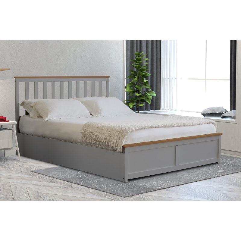 Araliya Ottoman Storage Bed, Grey, Double (4'6)
