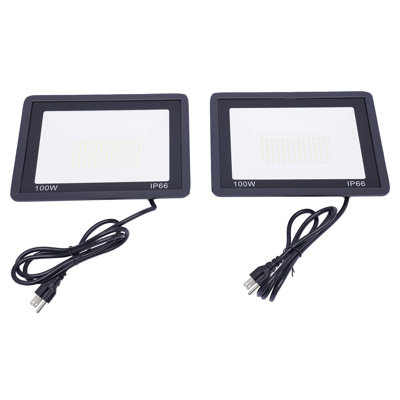 100W LED Outdoor Security Flood Light 2 Pcs