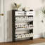 1250 Black Colour Shoe Cabinet With 3 Doors 2 Drawers,PVC Door With Shape ,Large Space For Storage-2004993870
