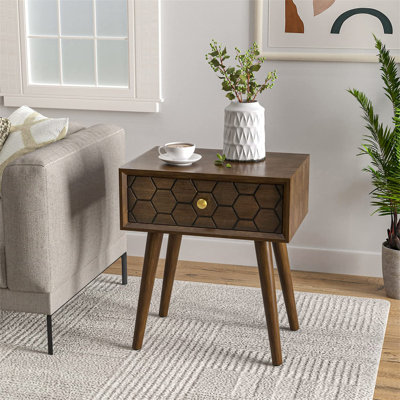 Genelia 1 - Drawer Nightstand in Brown by George Oliver