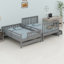 Lit superposé avec tablettes et tiroirs de rangement-912861647