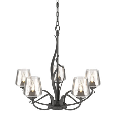 Lustre classique / traditionnel à 5 lumières de style bougie Flora