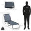 4 chaises inclinables - Fauteuil d'extérieur avec siège en filet respirant, gris pour la plage, salon pliable ajustable, siège