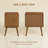 NTC MEL Solid Wood Nightstand with 2 Drawers, Handwoven Natural Rattan Bedside Table, Mid Century Modern Night Stand, Wooden Side Table for Bedroom, Easy Assembly, Teak Look-125492173-125492174