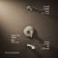 Ensemble de garniture de douche et de baignoire Kohler Pitch Rite-Temp, sans pomme de douche