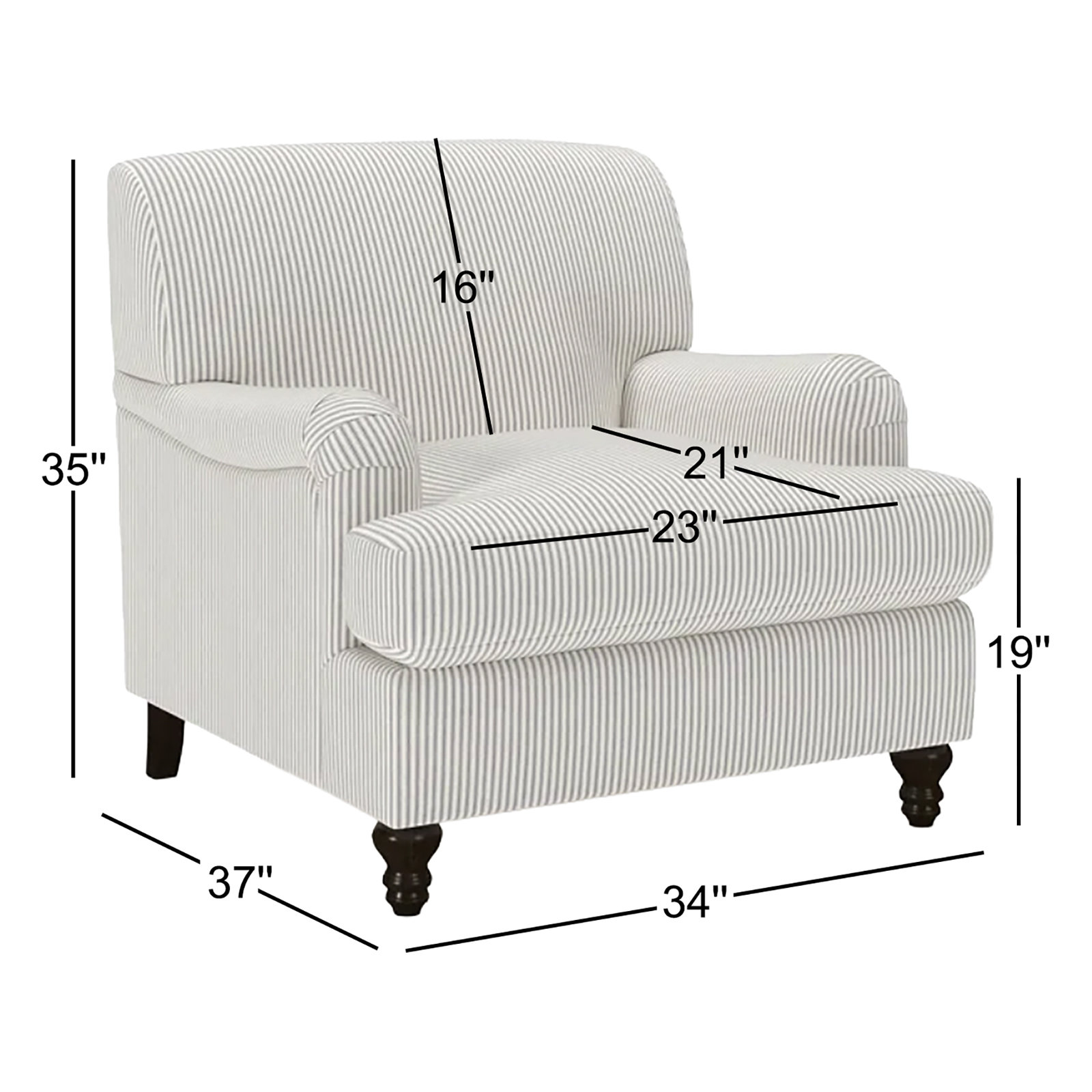Walters Tight Back Chair, Cruise Adrift
