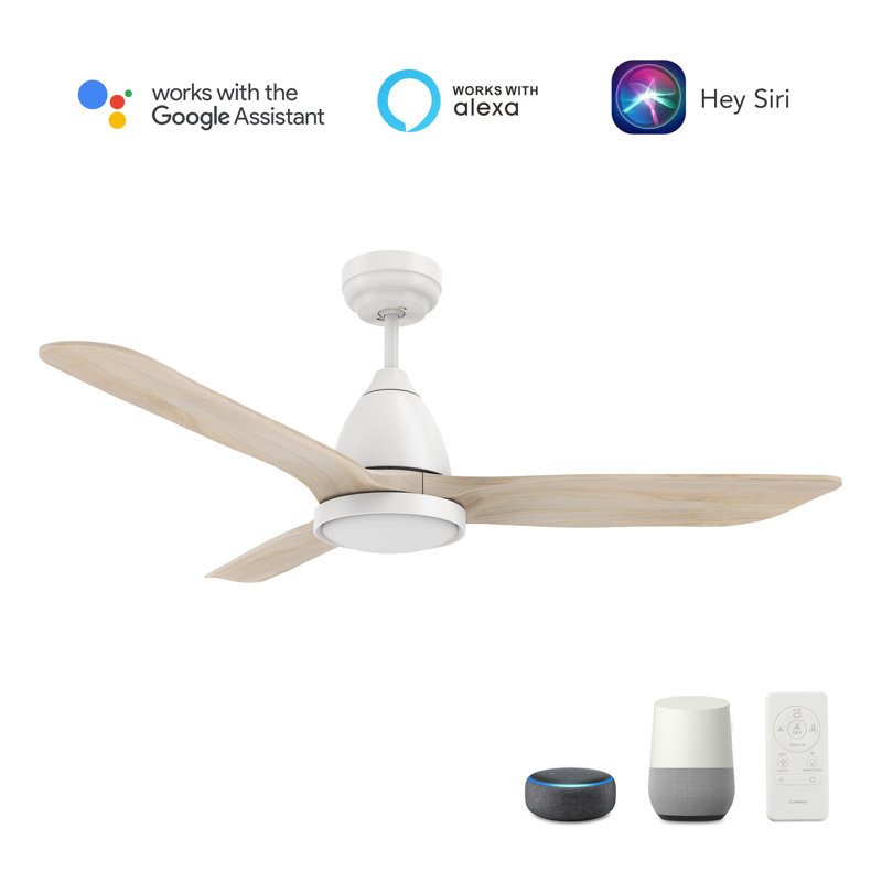 Garrick 52'' Smart Ceiling Fan with Remote, Light Kit Included,Works with Google Assistant and Amazon Alexa,Siri Shortcut.