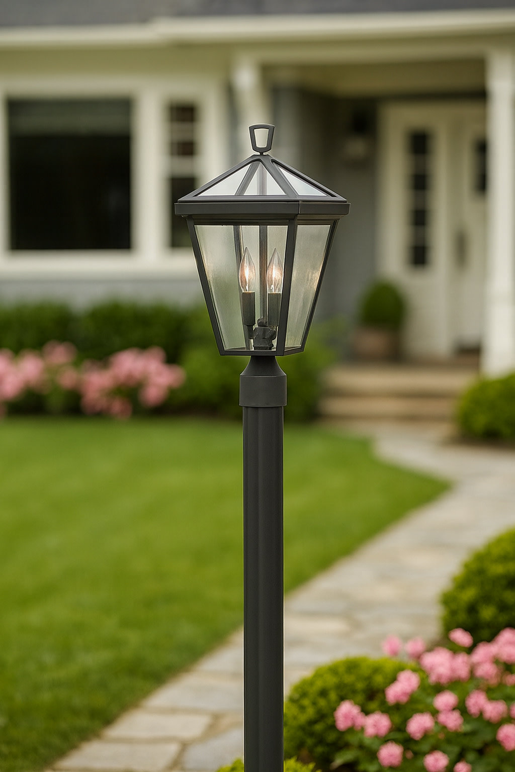 Lalla Hardwired Outdoor Lantern Head, Museum Black