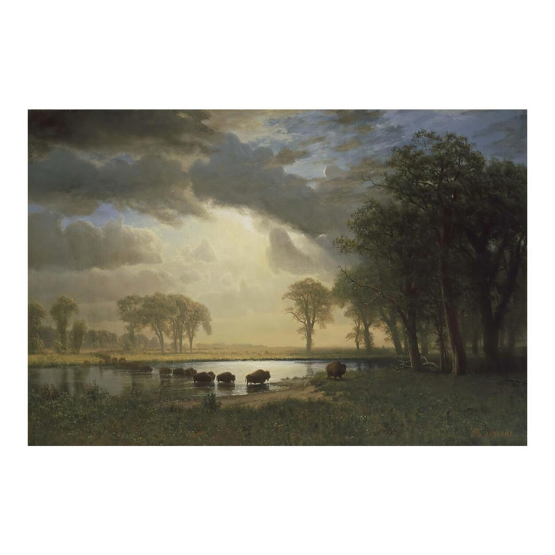 «The Buffalo Trail» par Albert Bierstadt - Estampe numérique, H 16 po x l 20 po