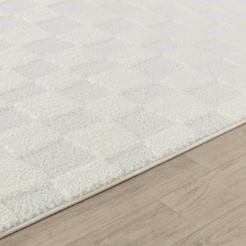 Chequered Area Rug, Rectangle 200cm x 275cm