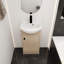 Petit meuble-lavabo autoportant de 18 pouces avec petit lavabo avec lavabo, meuble-lavabo et lavabo combiné (KD-PACKING)