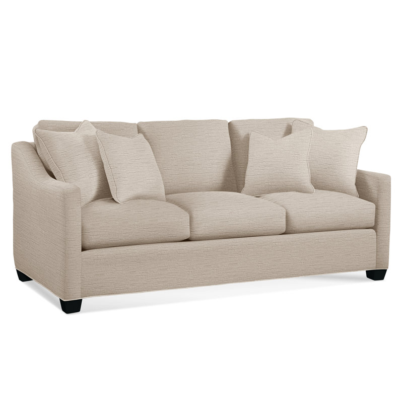 Oliver Sofa, Black Finish, Ivory Crypton Performance; 0886-91