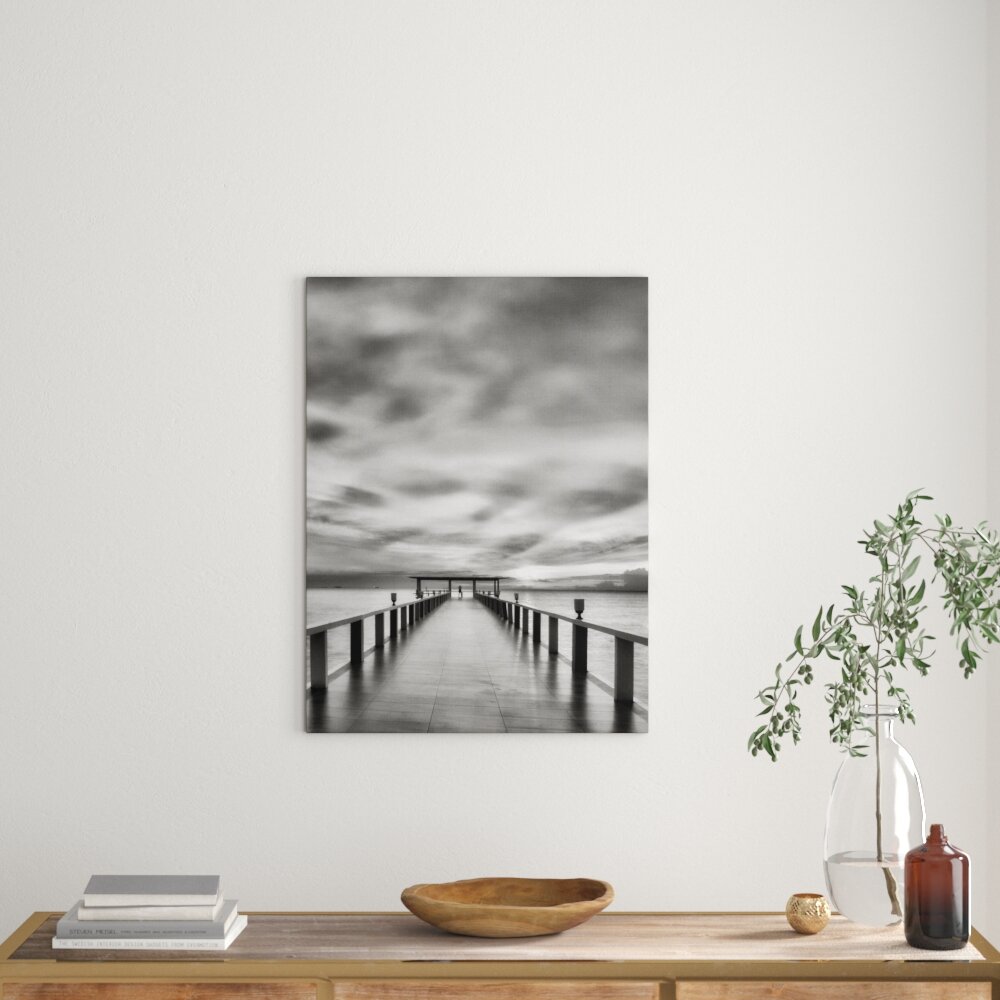 Leinwandbild Pier mit verträumtem Himmel