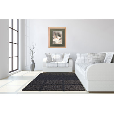 Abstrait pivoine murale, 34 po x 40 po, cadre en bois naturel