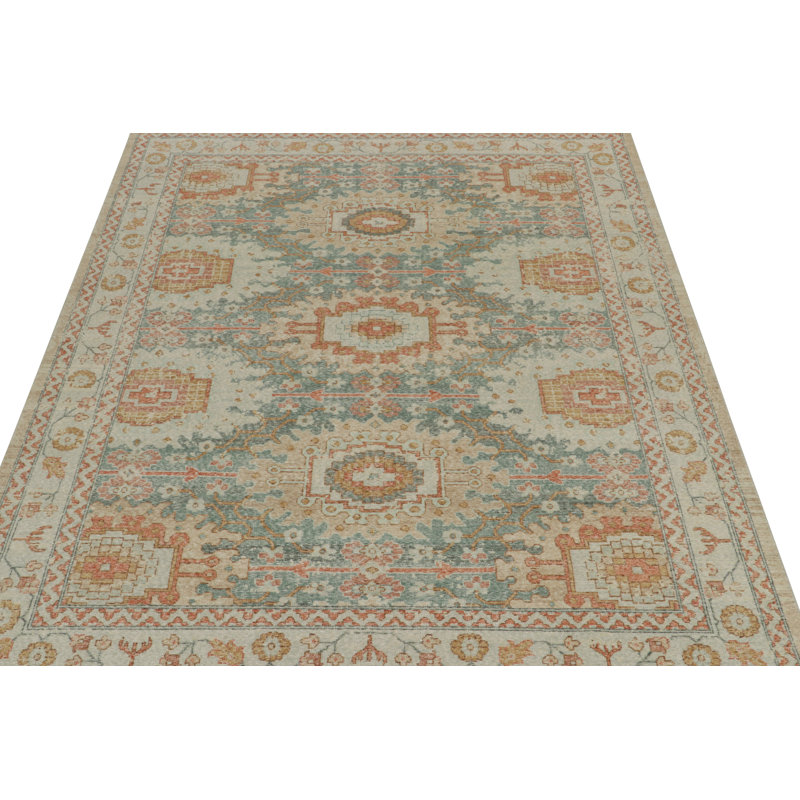 Distressed Homage Hand Knotted Wool Animal Print Area Rug, Rectangle 12' x 18'