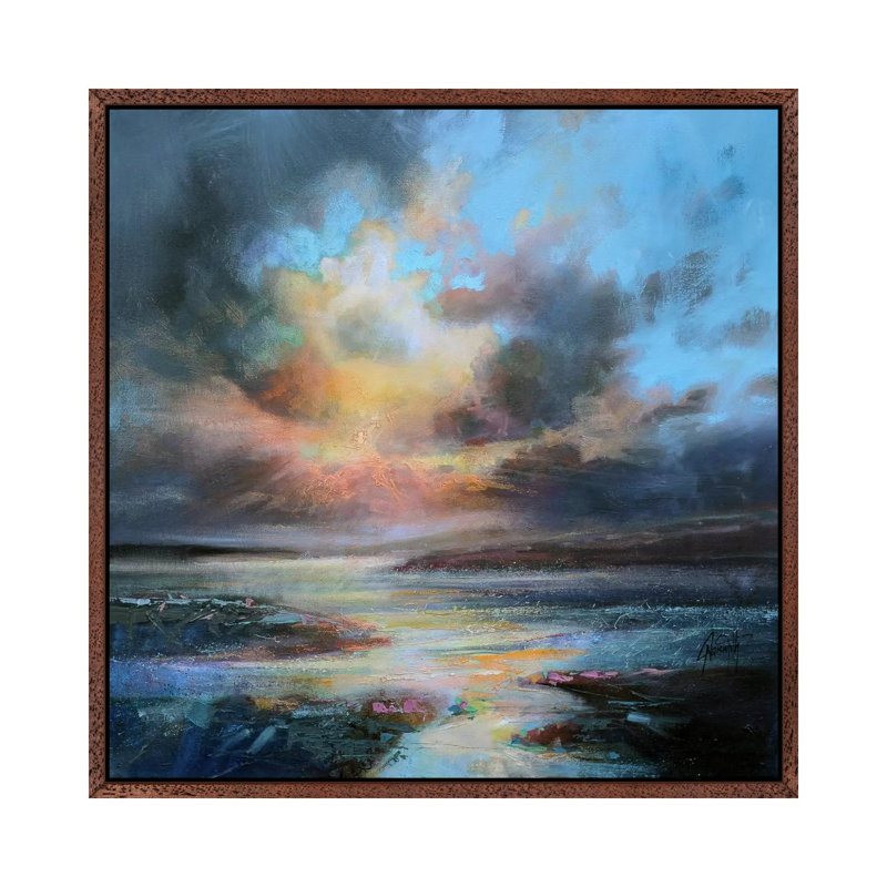 Opening by Scott Naismith - Painting on Canvas, Classic Brown Wood Framed, 66.04 cm H x 66.04 cm W
