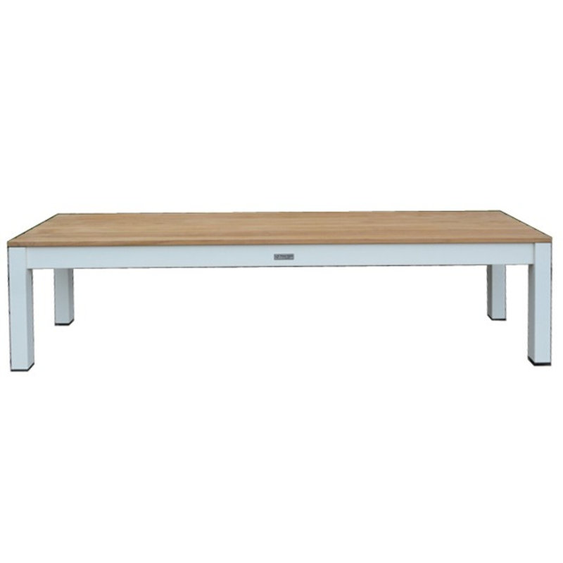 SoHo Teak Aluminum Outdoor Picnic Dinning Bench, White