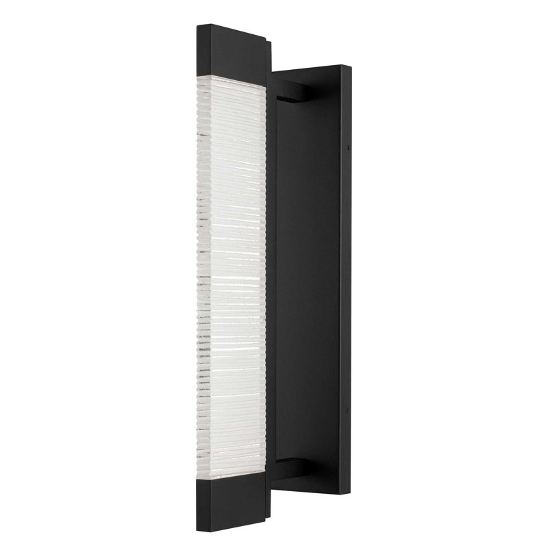 Solice LED Wall Sconce with Saw-Cut Textured Glass, 3-CCT Selectable, Dimmable, Wet Rated for Indoor/Outdoor Use
