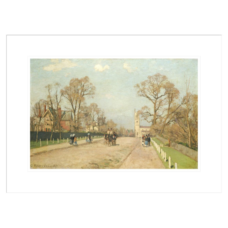 «The Road to Sydenham» par Camille Pissarro, impression giclée sur cadre, 16.27" H x 21.75" W