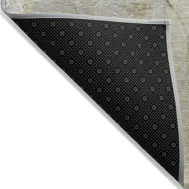 Tapis beige d'intérieur / extérieur lavable à la machine, Rectangle 2 pi 6 po x 3 pi 10 po