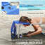 Chaise longue de piscine, chaise de bronzage avec trou pour le visage et table d'appoint, chaise
