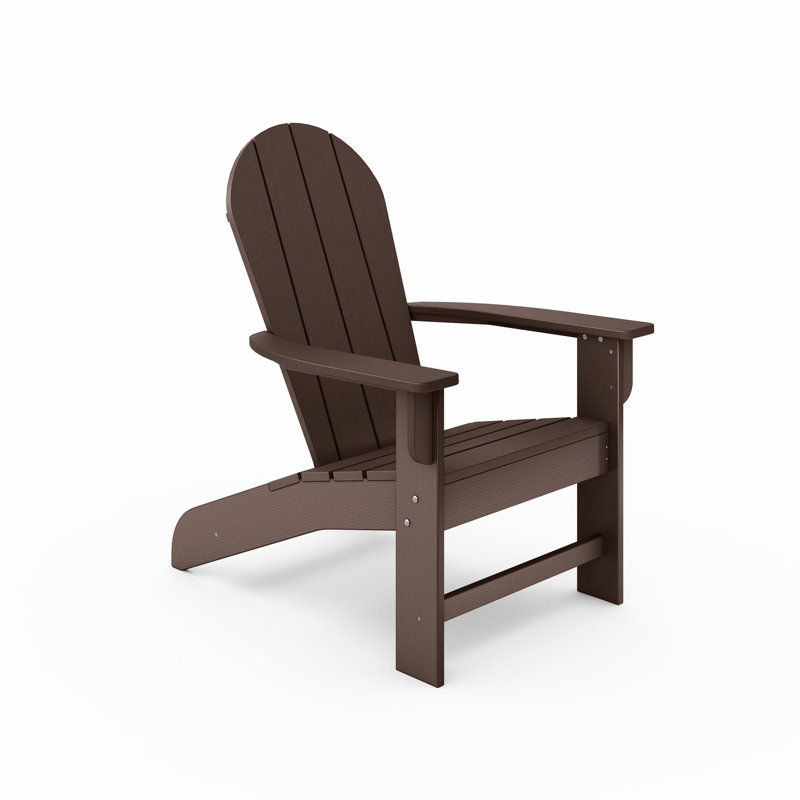 Siège de jardin brun. Ergonomique pour la beauté extérieure. Weather avec chaise en bois d'œuvre inoxydable - Patio et forme unique de dossier en éventail,