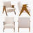 Mid-Century Modern Accent Chair With Sculptural Wood Arms-445584409