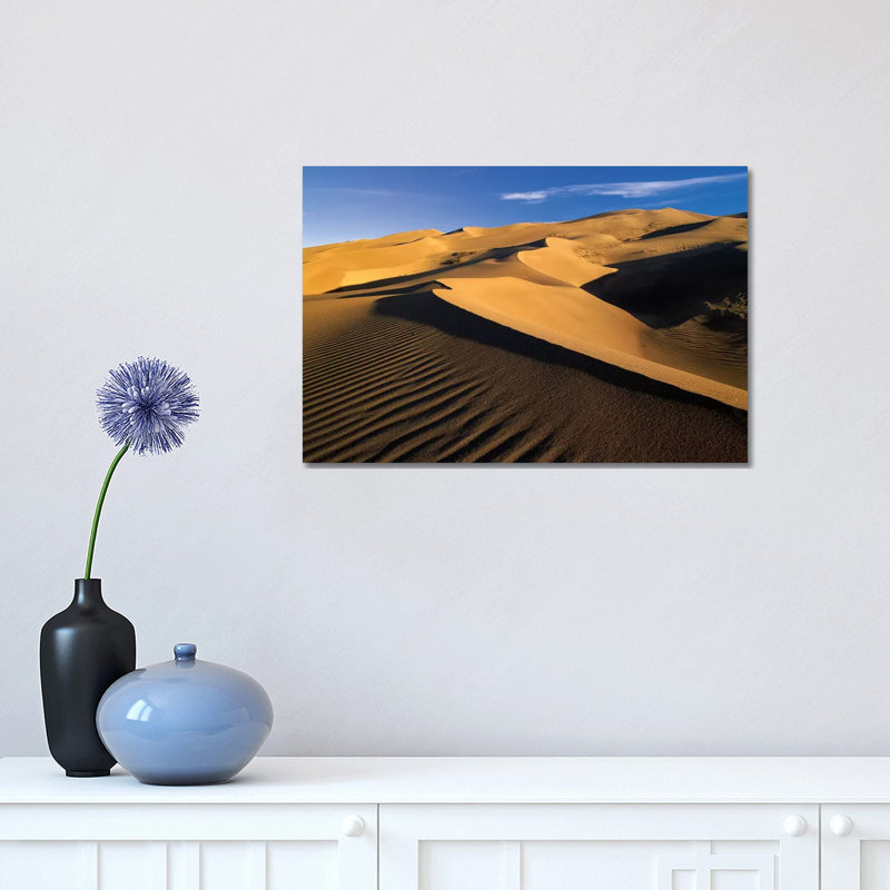 750' Sand Dunes, Tallest in North America, Great Sand Dunes National Monument 1 Piece Wrapped Canvas Wall Art