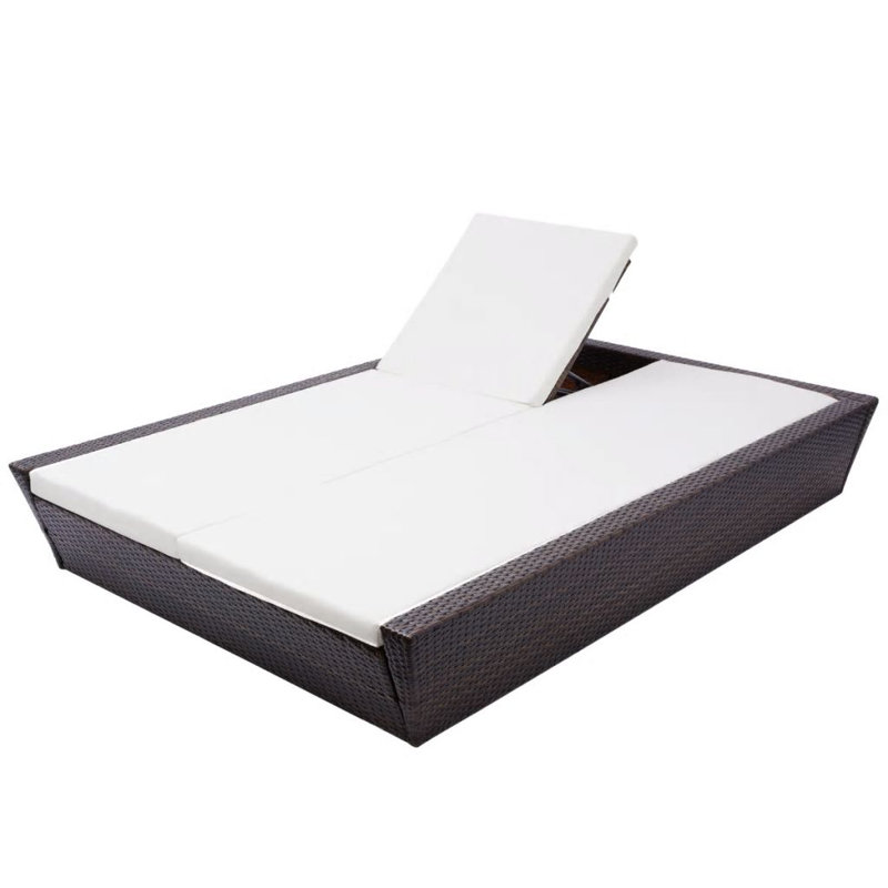 Verdugo 80" Long Single chaise with Cushions, Brown