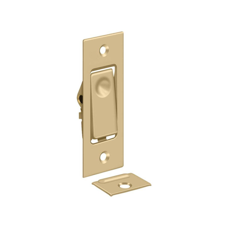 Deltana PDB42U4 Pocket Door Bolts; Jamb Bolt; Satin Brass Finish