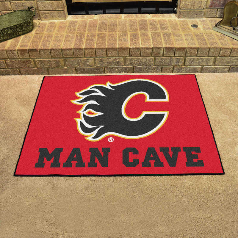 Tapis touffeté LNH, Flames de Calgary, Rectangle 1 pi 7 po x 2 pi 6 po
