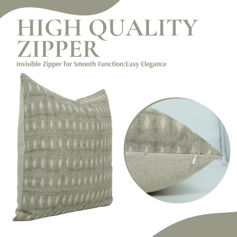 Linen Square Indoor/Outdoor Pillow Cover, 18" x 18", Square
