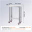 Table de travail en acier inoxydable avec roulettes 24 x 12 x 32 pouces Table de préparation avec 4 roulettes Table de travail robuste pour la cuisine commerciale