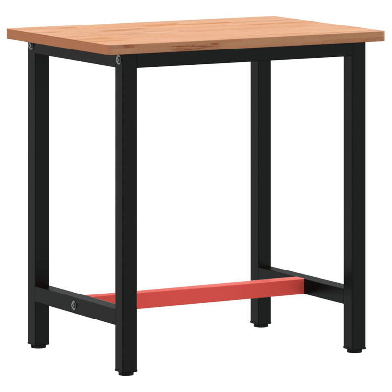 Solid Beech Wood Top Workbench, 81.5cm H x 80cm W x 55cm D