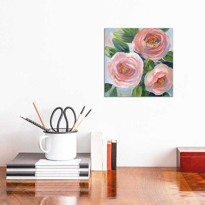 Sweet Peach Bouquet By Nan - Wrapped Canvas Painting by Nan - Wrapped Canvas Painting, 30.48cm H x 30.48cm W x 1.91cm D