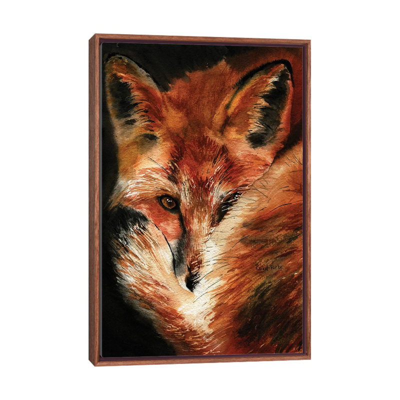 Fox Dreams par Rachel Parker - reproduction d'art, Aucun mat, H 26 po x l 18 po x 1,5 po, Toile avec cadre en bois classique