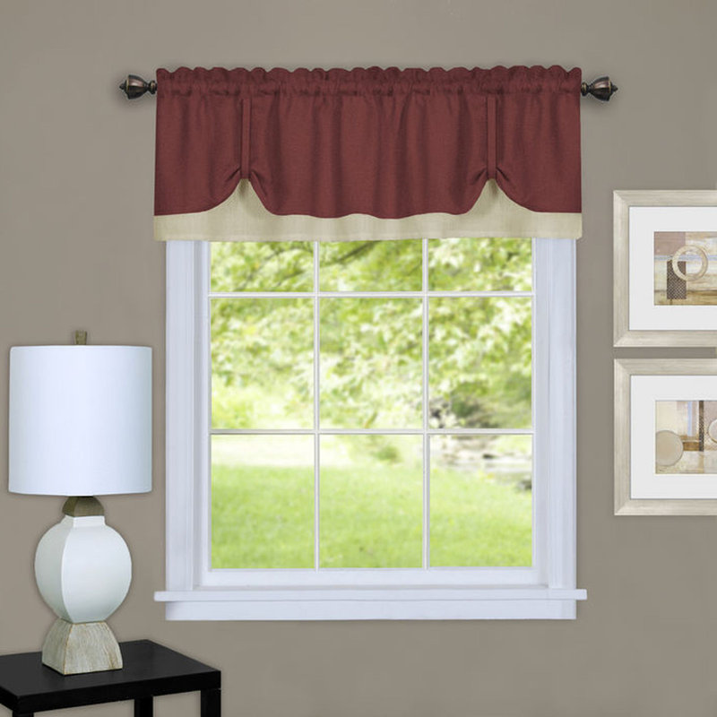 Cantonnière sur mesure 58 ", Marsala / brun clair