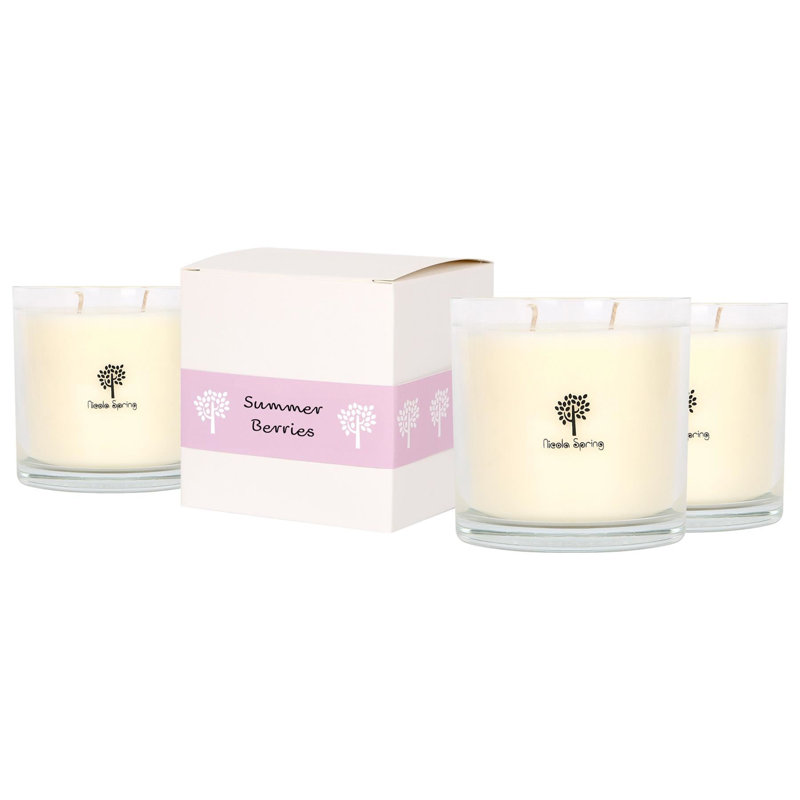 Nicola Spring Summer Berries Soy Wax Candle, 400g, Pack of 3