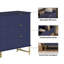 Commode décorative 3 tiroirs (bleu)