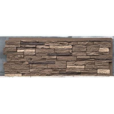 Panneau de lattes grand - faux pierre 15,5 po X 43 po x 1,75 po (Pièce unique)