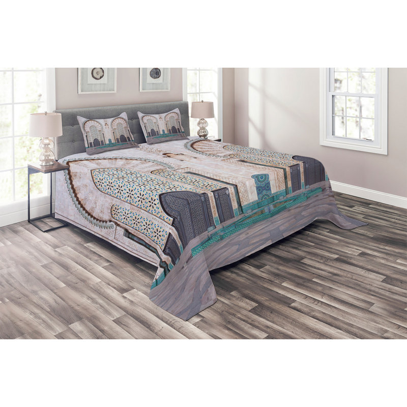 Polyester Coverlet, King Bedspread + 2 Shams