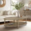 Table basse ovale avec tablette-1291023098