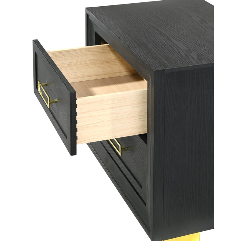 Mobilier de chambre à coucher à 2 tiroirs Glamour