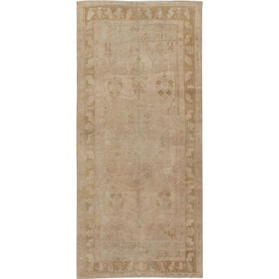 Vintage One-of-a-Kind 4'4" X 9'4" 1940s Runner Wool Area Rug in