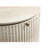 Modern Cylindrical Fluted Travertine-Look 2-Drawer Nightstand -Fully Assembled - 21.7" D