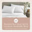 Draps 100% coton Whisper Organic - Taille grand - Draps certifiés biologiques Gots avec poche profonde et tissage en satin de coton respirant et confortable qui devient plus doux à chaque lavage - Ensemble de luxe 3 pièces (grand blanc)-117278024-117532782